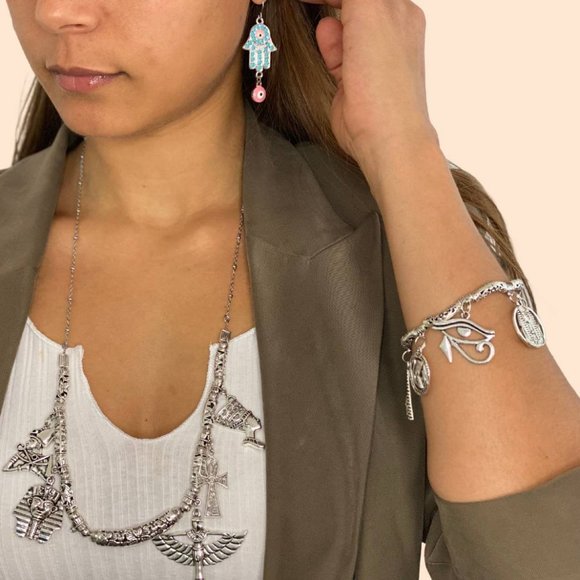 Pharaonic Silver Necklace - Picture 2 of 7